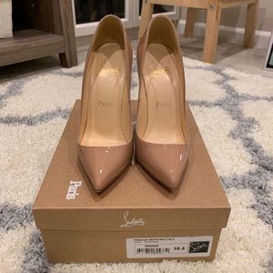 Christian Louboutin 120 Pigalle 35.5 Nude Auth